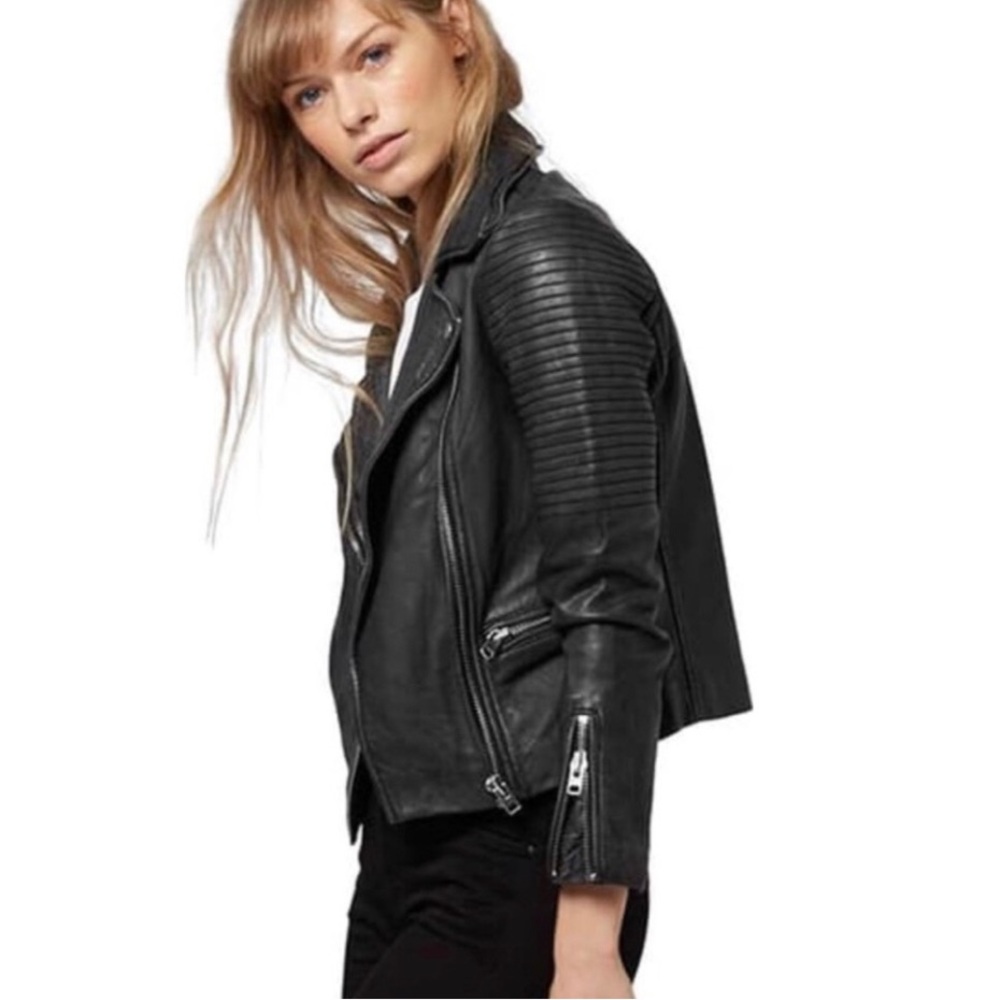 Topshop faux leather jacket